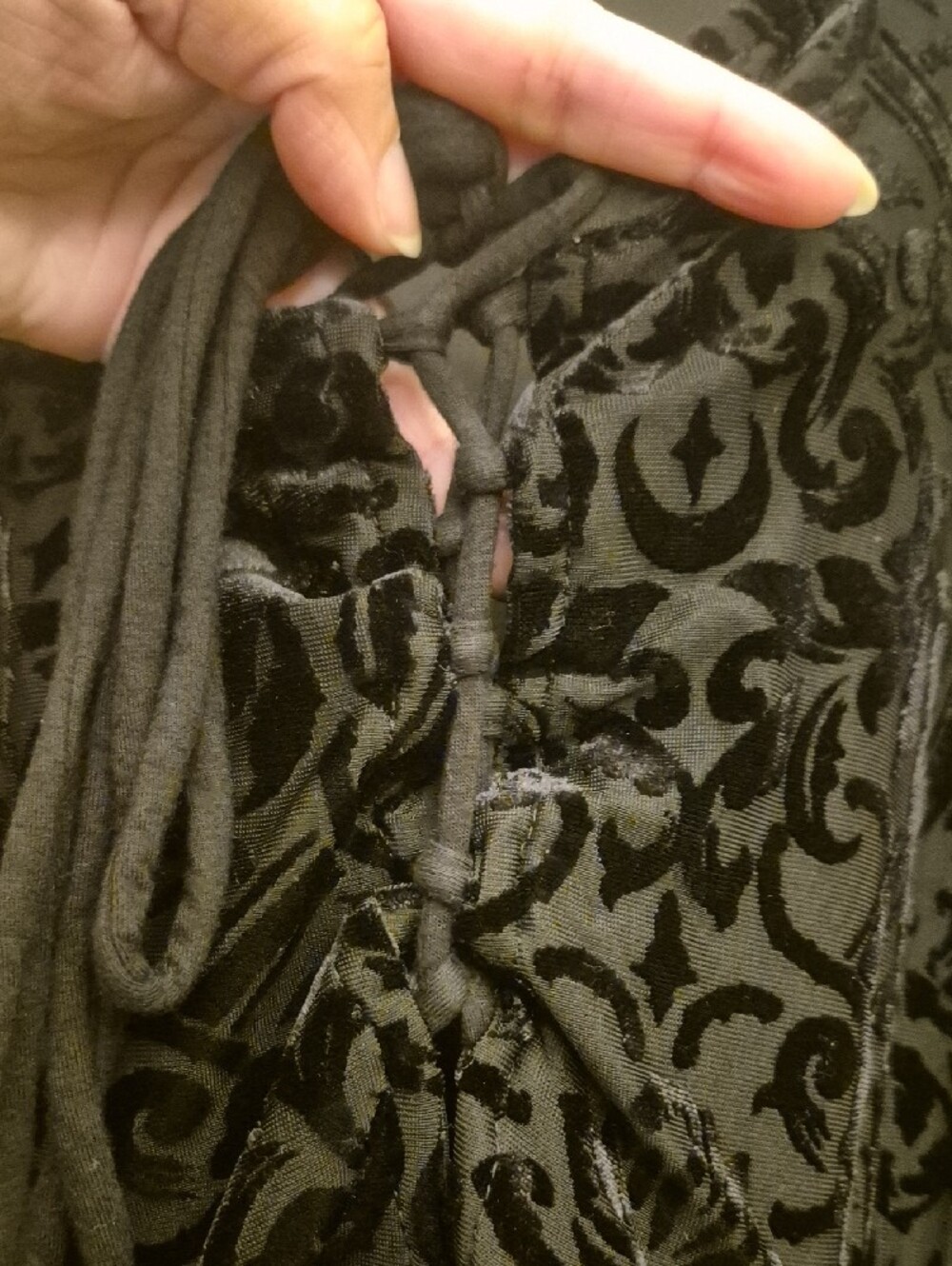 Killstar Black Velvet Burnout Dress - Picture 3 of 4